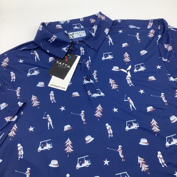Yatta Golf Mens Carolina Pines Short Sleeve Golf Polo Size Medium NWT - Picture 1 of 8
